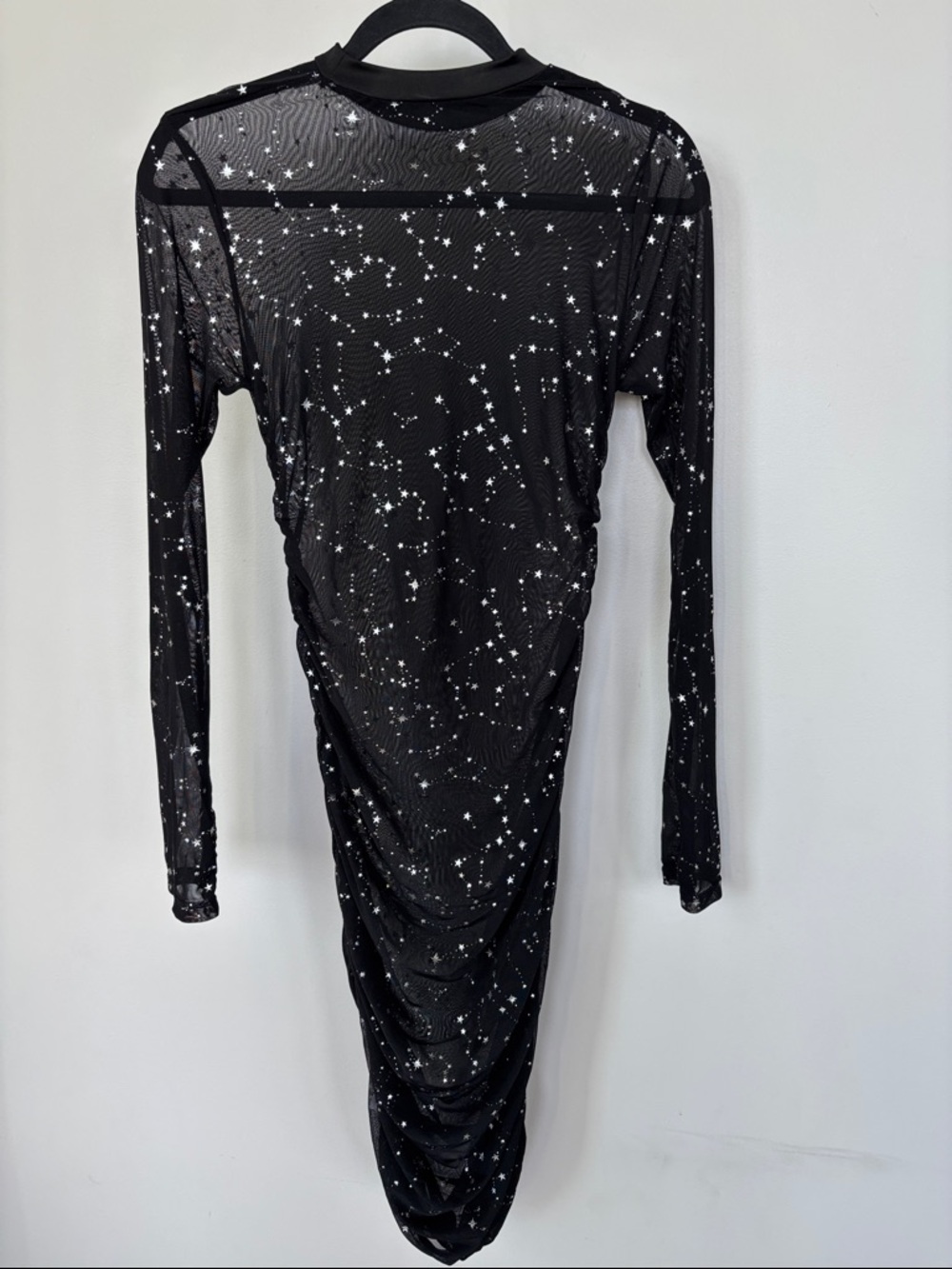 Lyaner Sheer Star Print Midi Dress Size‎ M